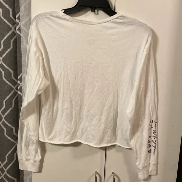 GRAYSON/THREADS Juniors XS Long Sleeve Blouse, White - Picture 2 of 2